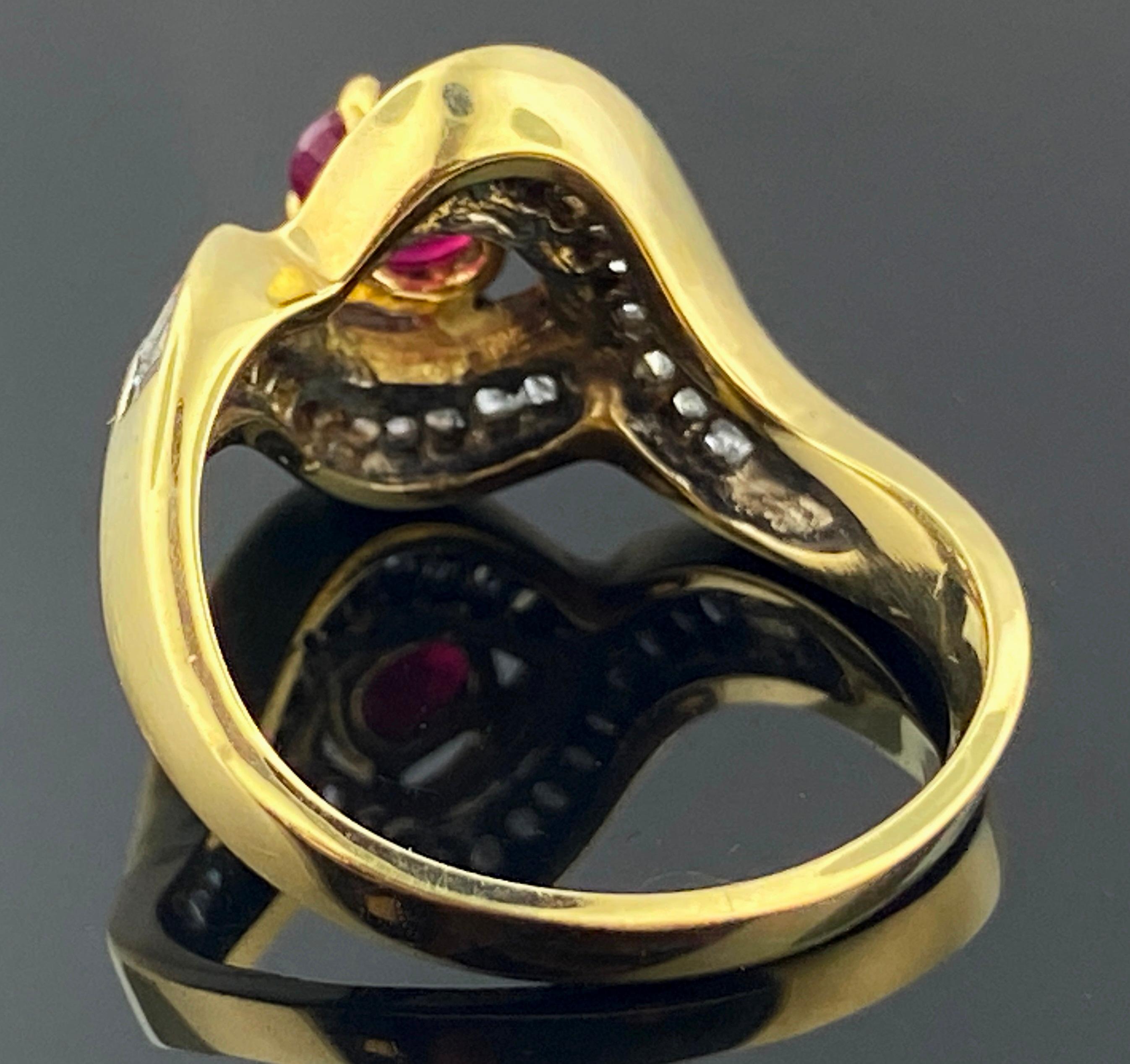 Women's or Men's Ruby and Diamond Ring in 14 Karat Yellow Gold