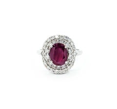 Ruby and Diamond Ring in Platinum