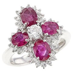Ruby and Diamond Ring, Platinum