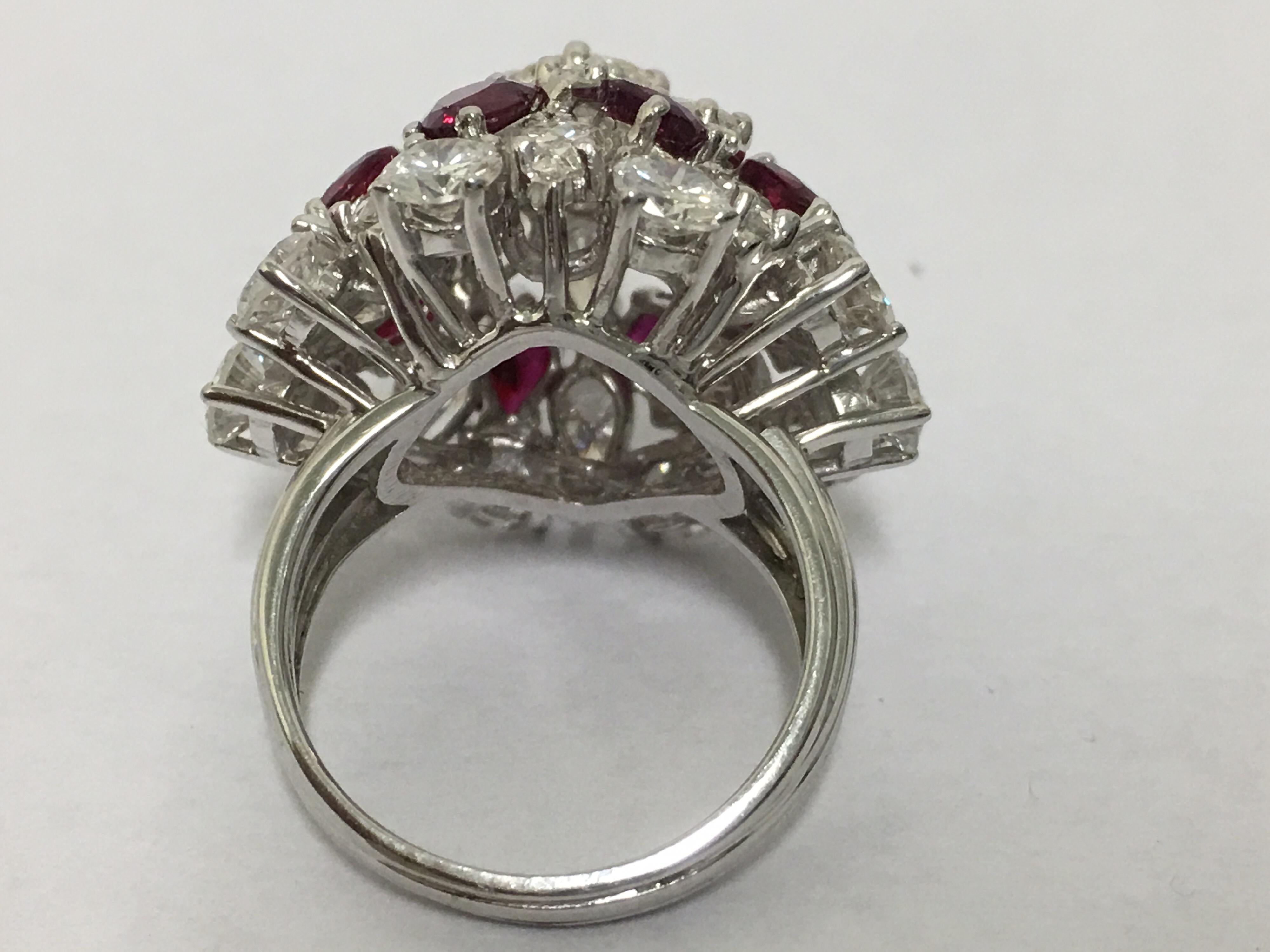 Ruby and Diamond Ring Set in Platinum 4