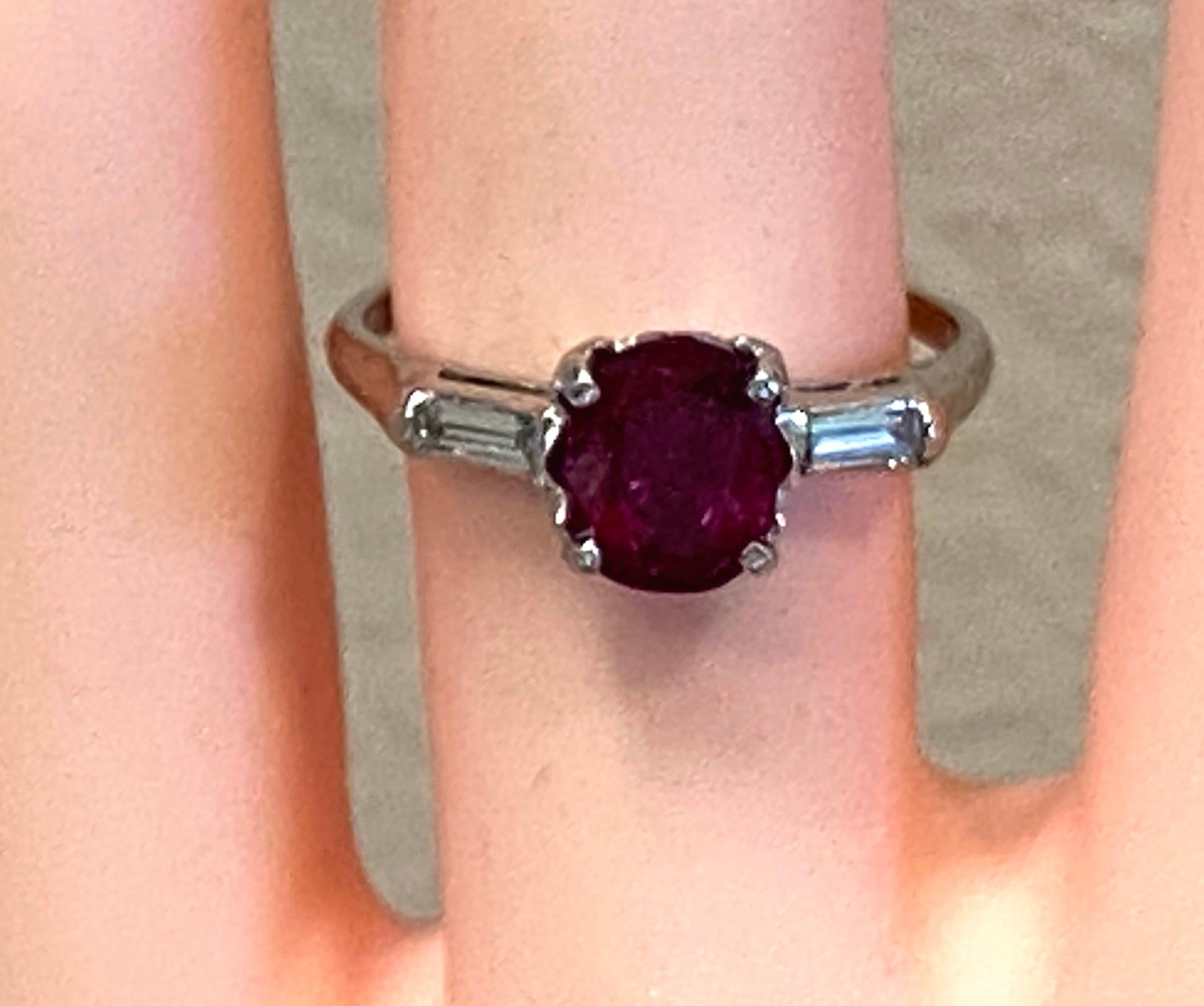 Ruby and Diamond Ring Set in Platinum 1