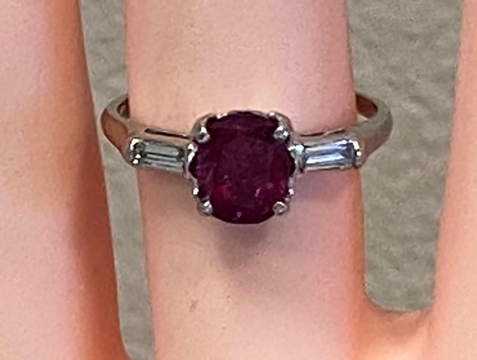 Ruby and Diamond Ring Set in Platinum 2
