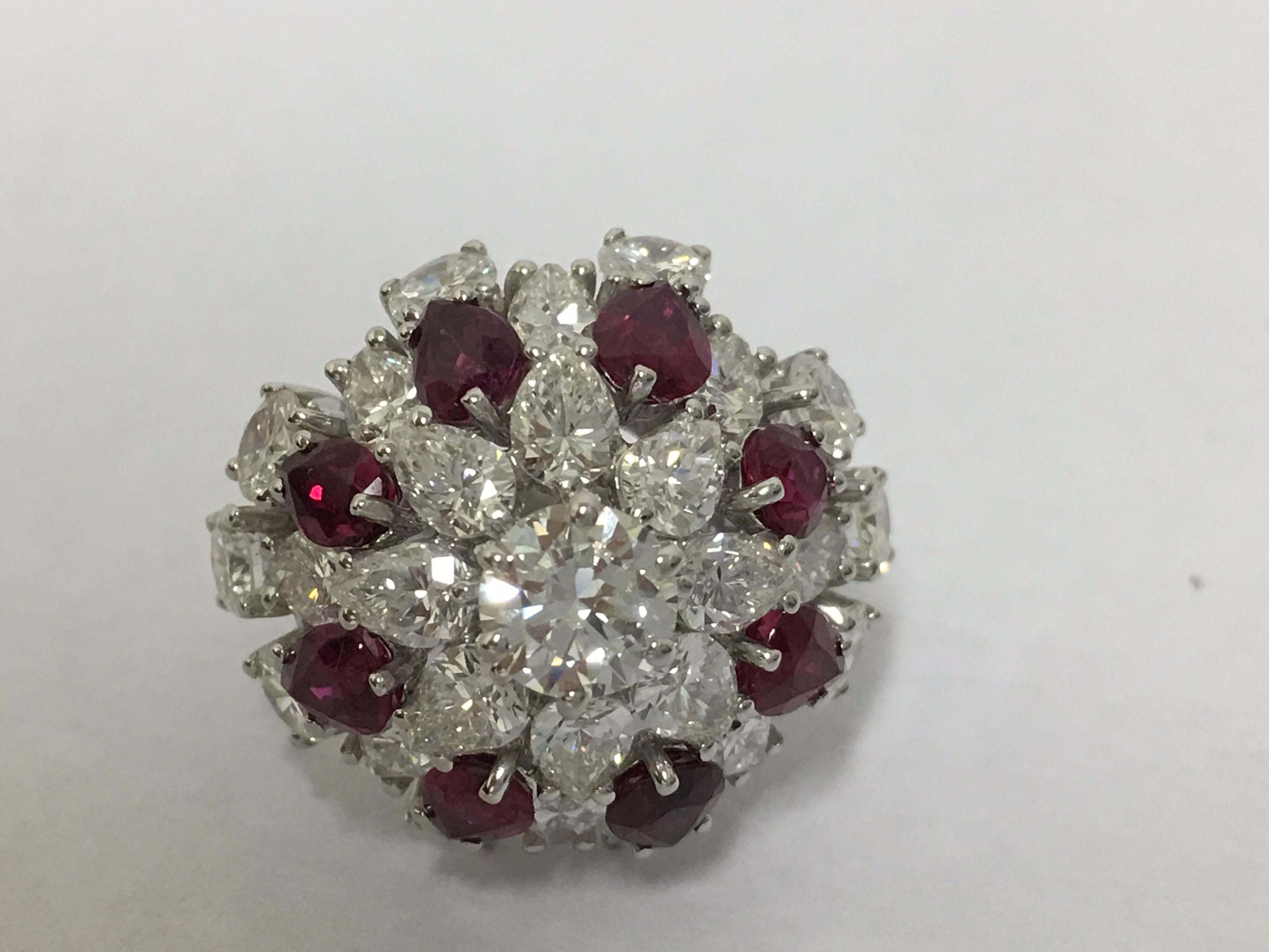 Ruby and Diamond Ring Set in Platinum 2