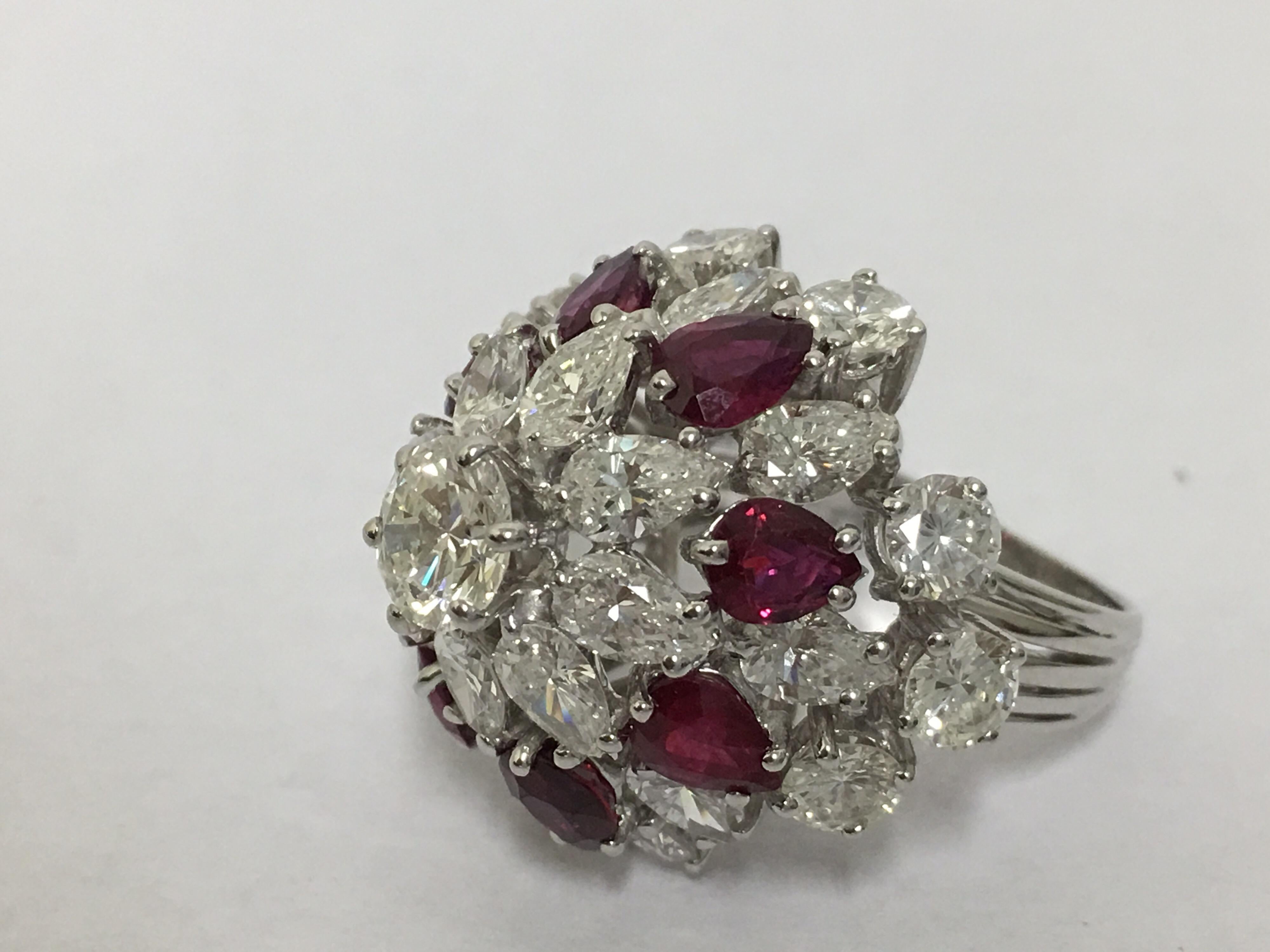 Ruby and Diamond Ring Set in Platinum 3