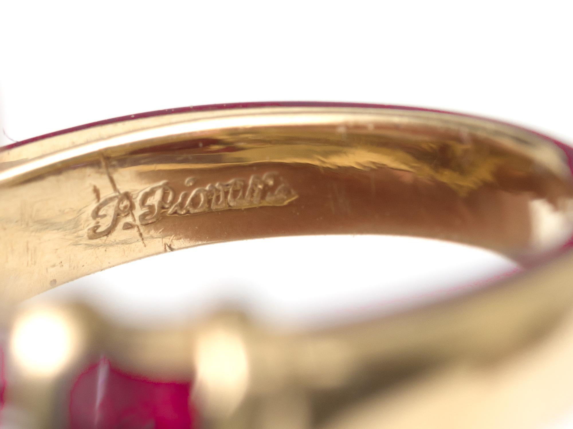 Anello a serpente con rubino e diamante in vendita 3