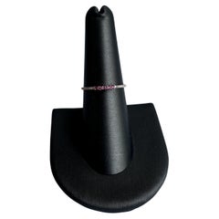 Ruby and Diamond Stackable Band in 14kt Rose Gold - Size 6.5, New