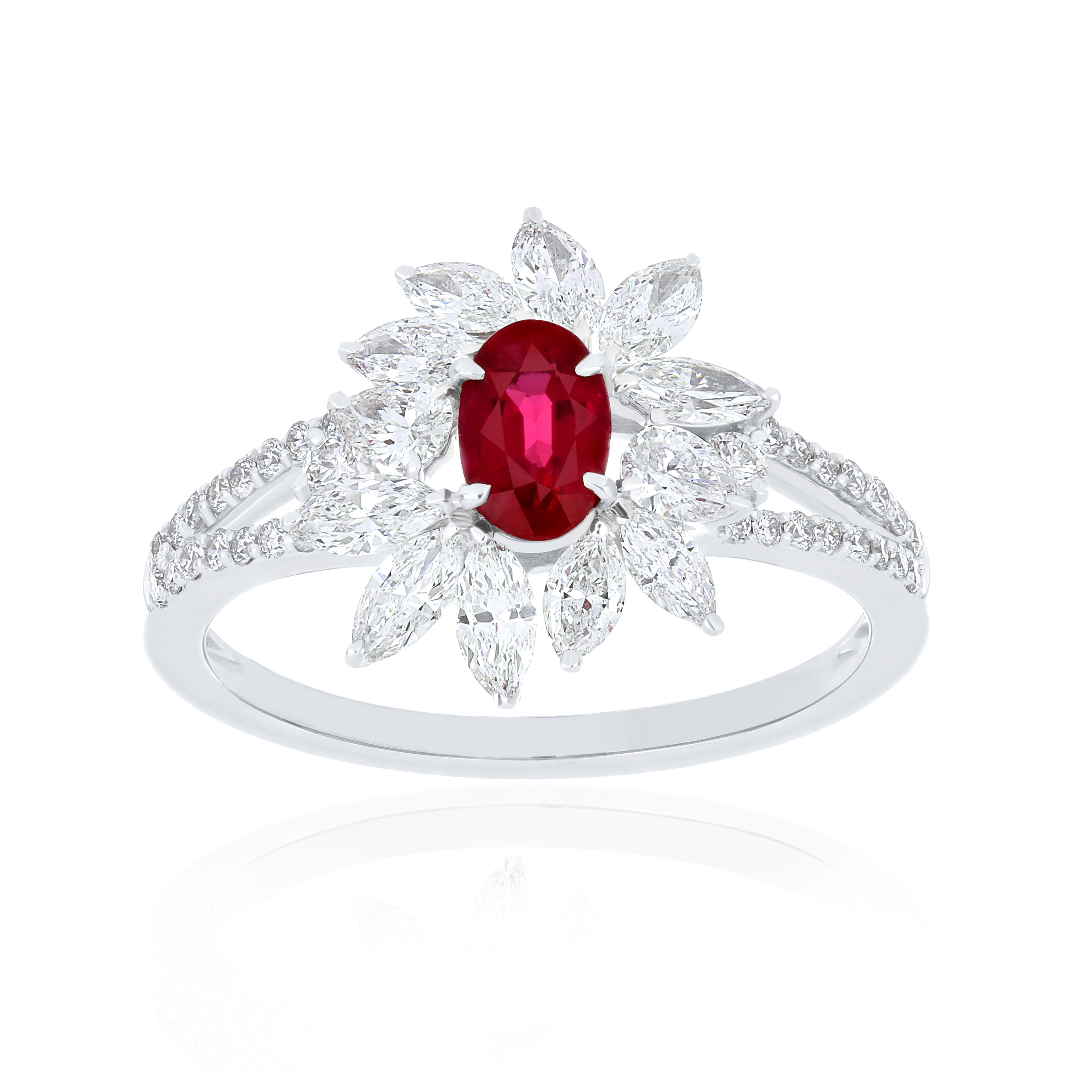 ruby studded ring