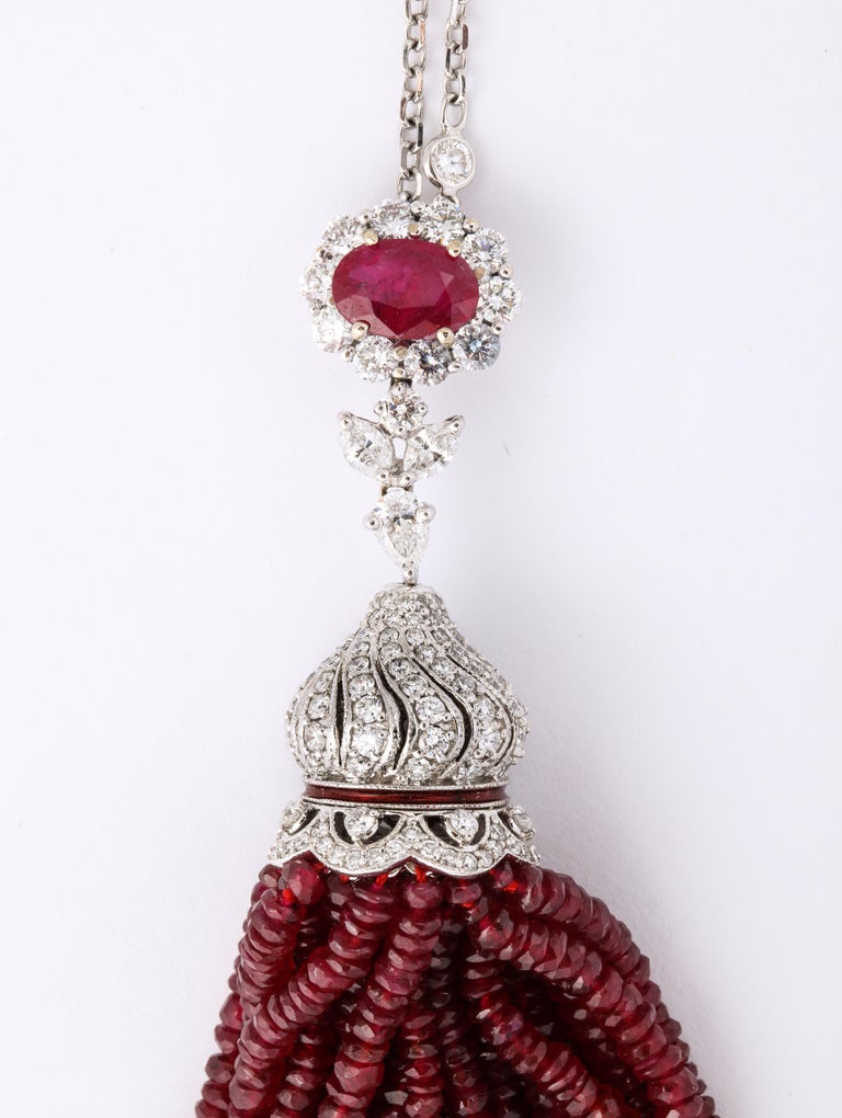 Ruby and Diamond Tassel For Sale 1