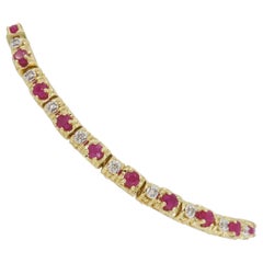 Ruby and Diamond Tennis Bracelet