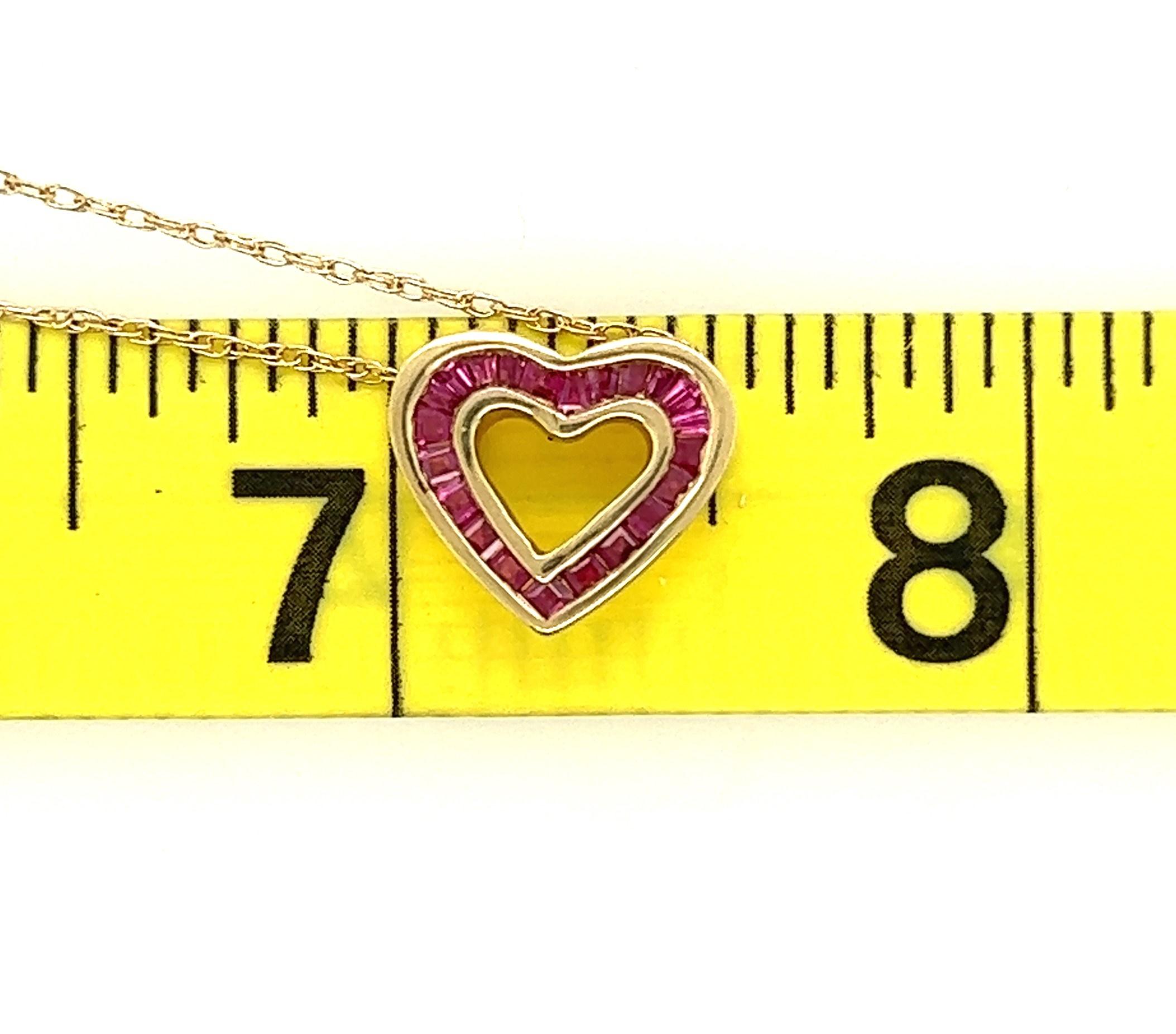 Ruby and Diamond Three-In-One Heart Pendant  3