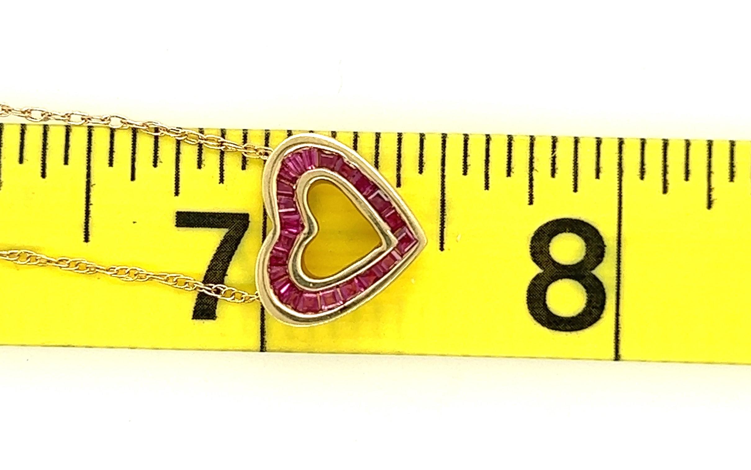 Ruby and Diamond Three-In-One Heart Pendant  For Sale 4