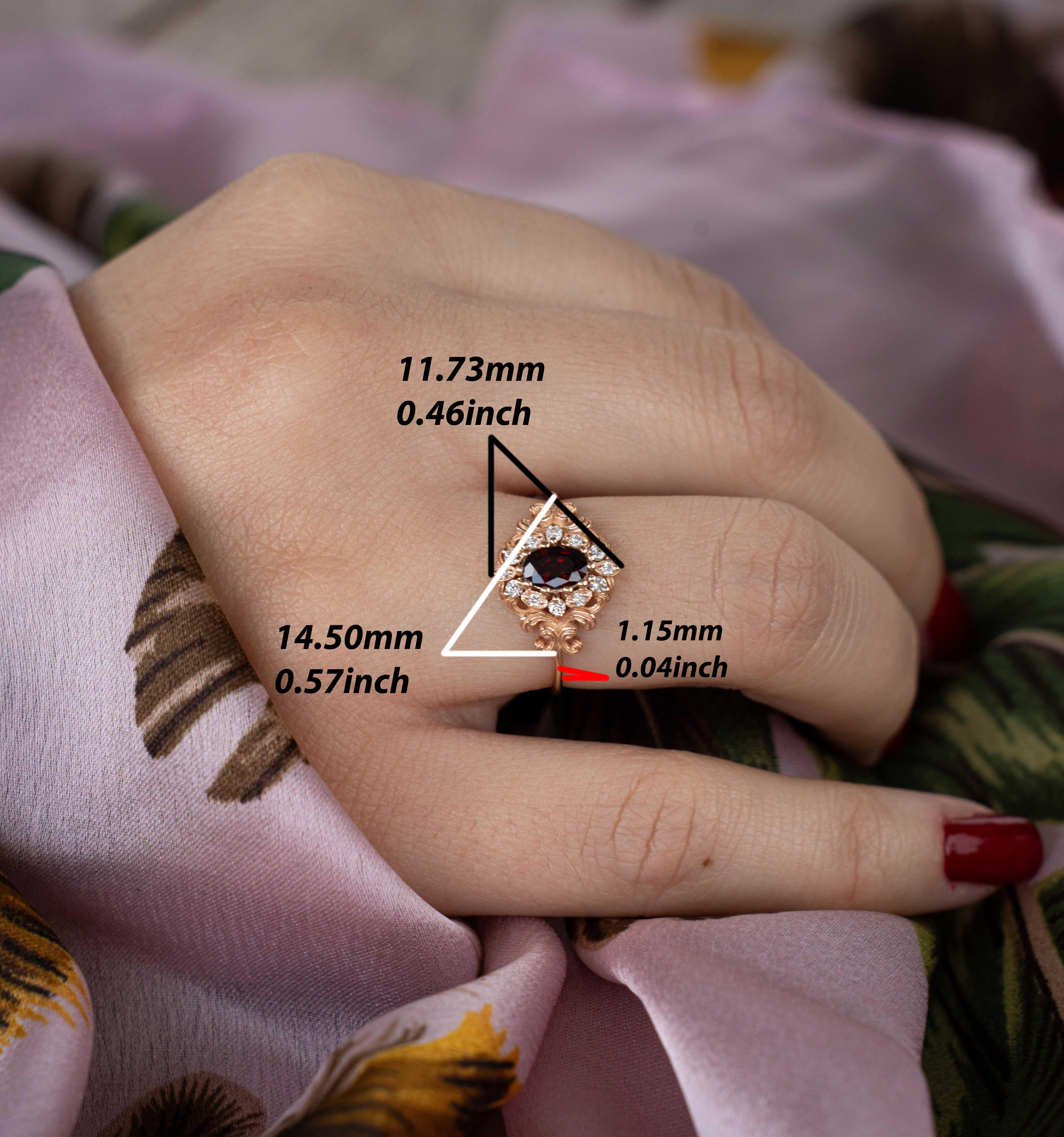 For Sale:  Ruby And Diamond Vintage Engagement Ring 4