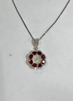 Ruby and Diamond Wreath Pendant