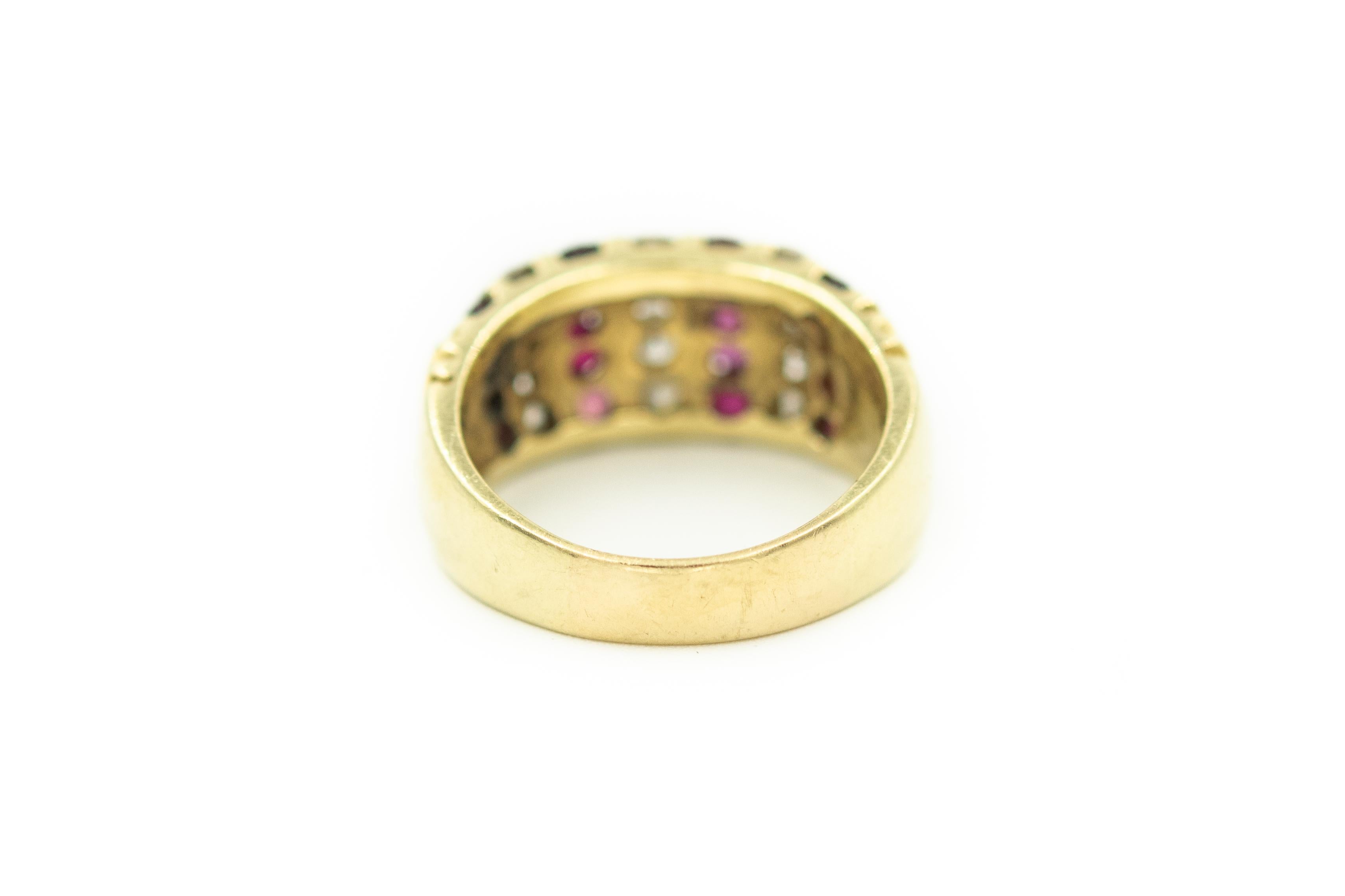 gold dome ring with diamonds