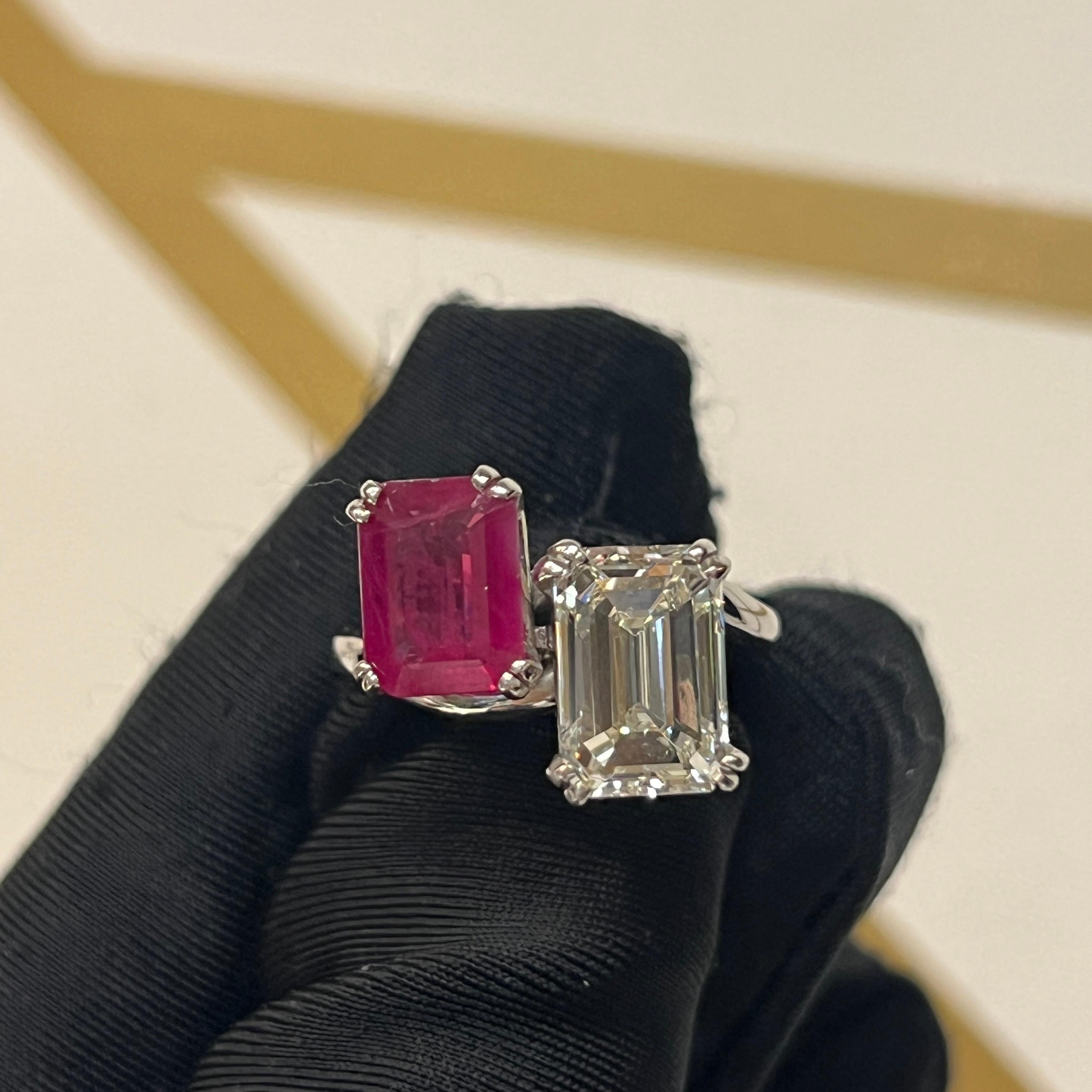 Ruby and Diamond You & Me Ring

A 