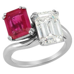 Ruby and Diamond You & Me Ring