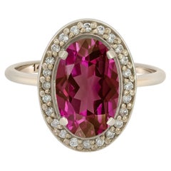 Ruby and diamonds 14k gold ring.