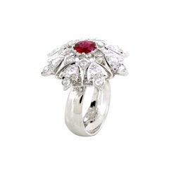 Ruby and Diamonds Cocktail Ring