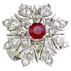 Ruby and Diamonds Cocktail Ring