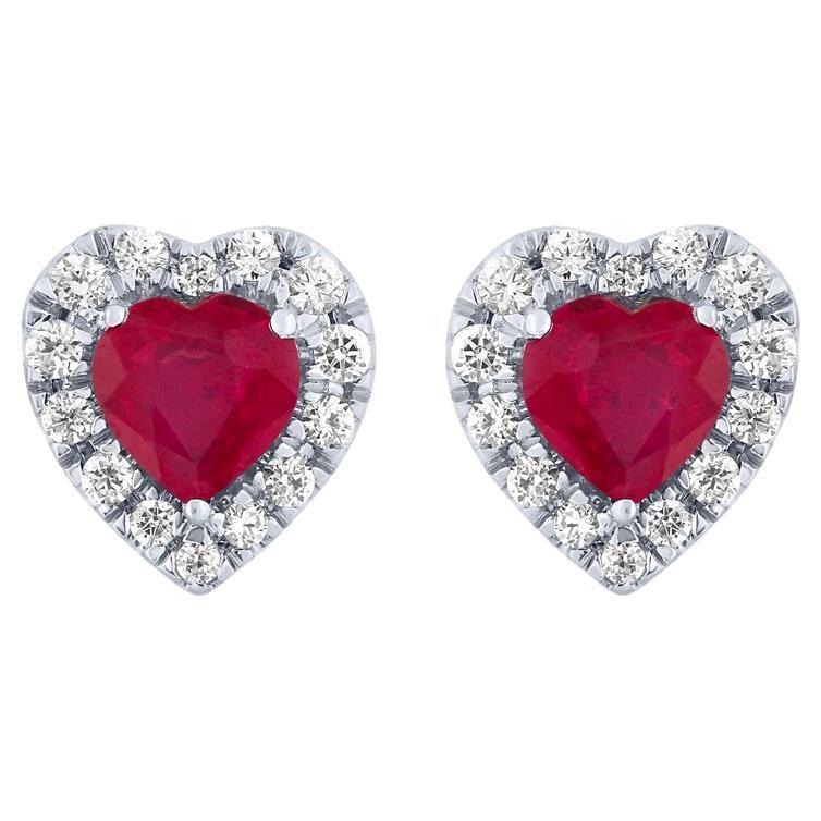 Ruby and Diamonds Earrings For Sale at 1stDibs