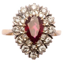 Ruby and diamonds Vintage ring