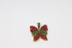 Ruby and Emerald Pendant in Yellow Gold by Savoia Italian Jewelry Brand