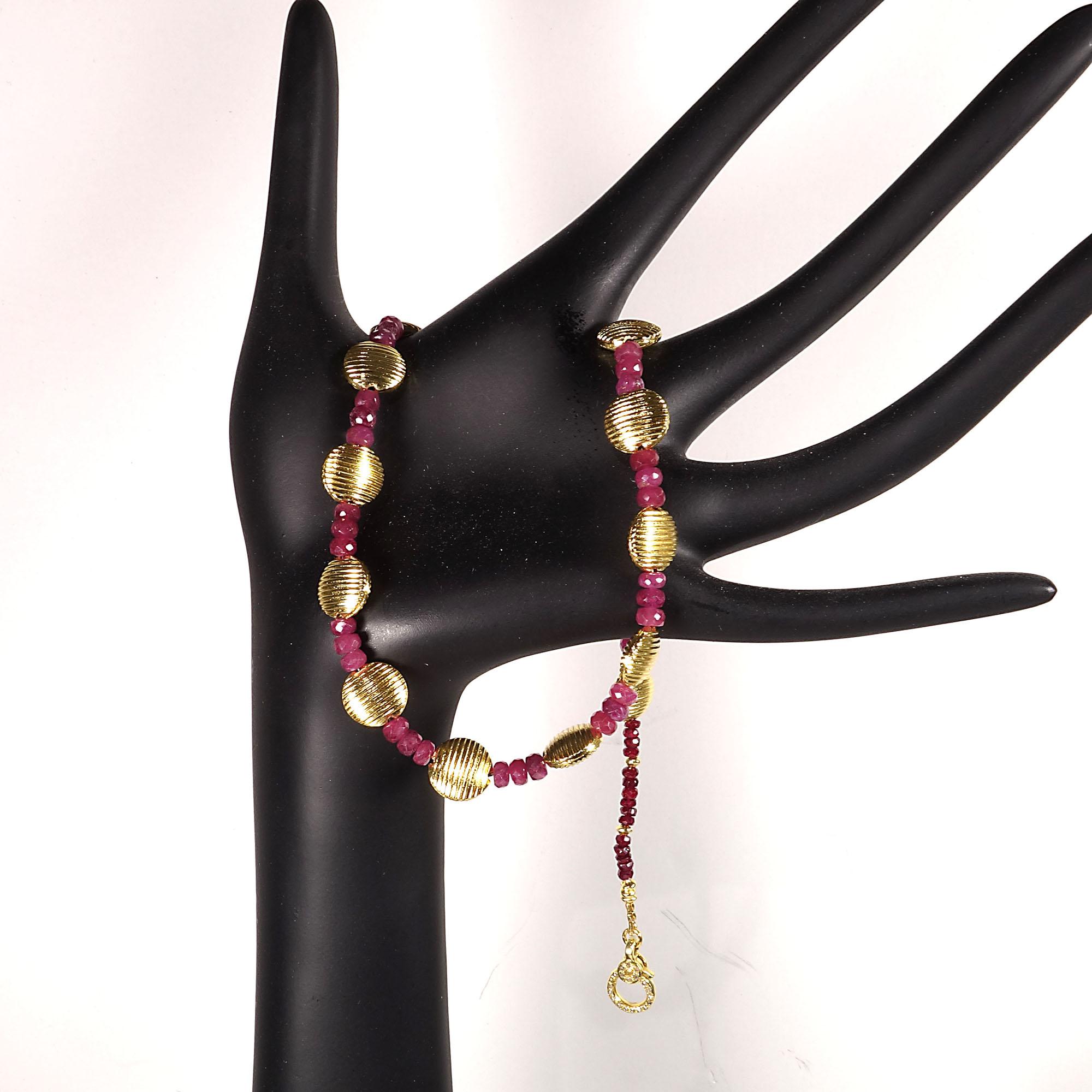 Perfect Valentine's Day Gift! Gemjunky Ruby and Gold Choker Necklace 3