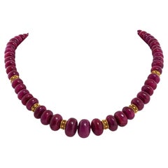 Ruby and Gold Necklace