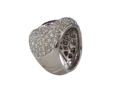 Ruby and Pavé Diamond Statement Dome Ring