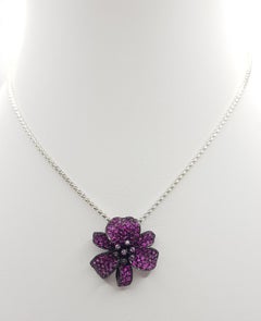 Ruby and Pink Sapphire Pendant set in Silver Settings
