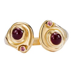 Ruby and Pink Tourmaline Gold Ring