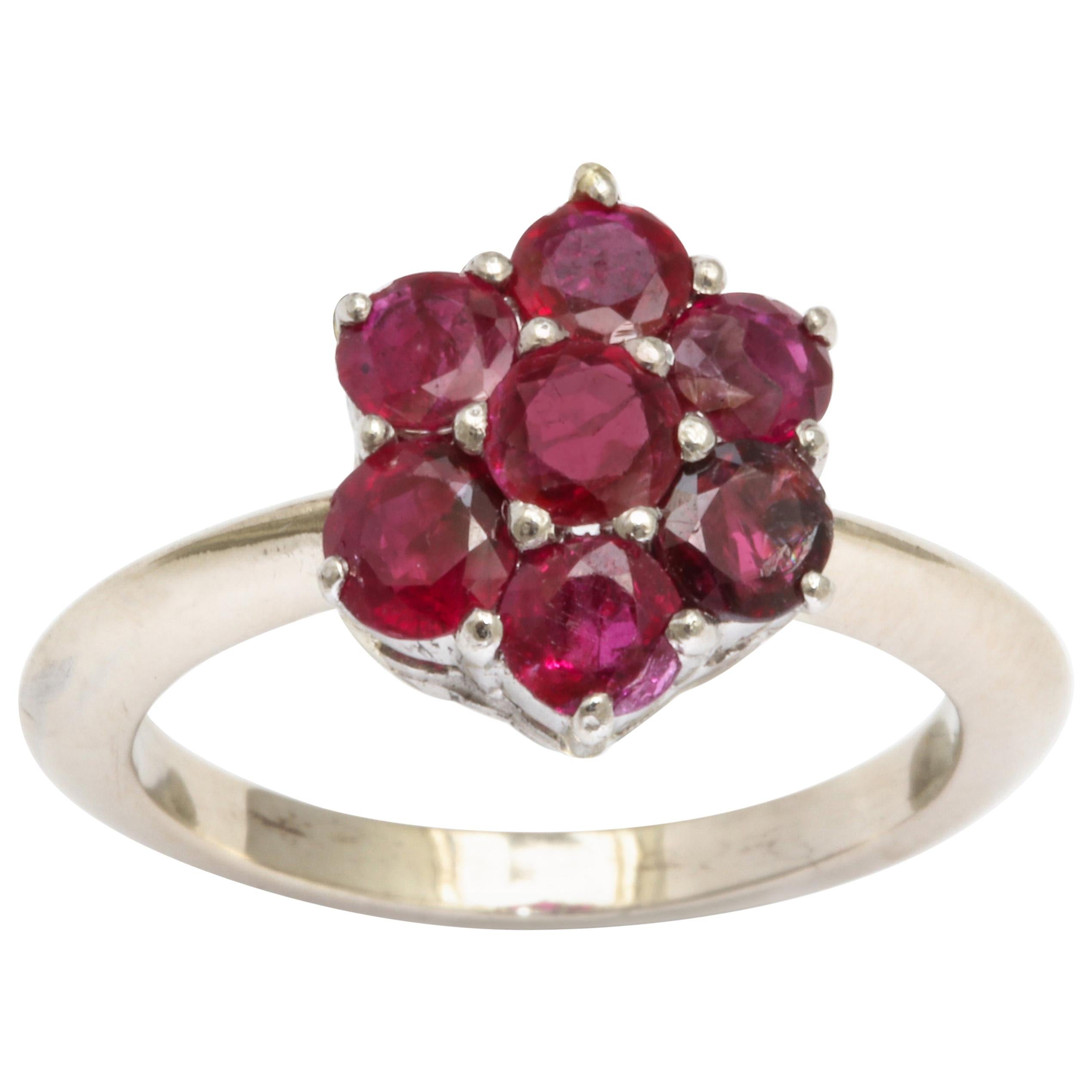 Ruby and White Gold Ring