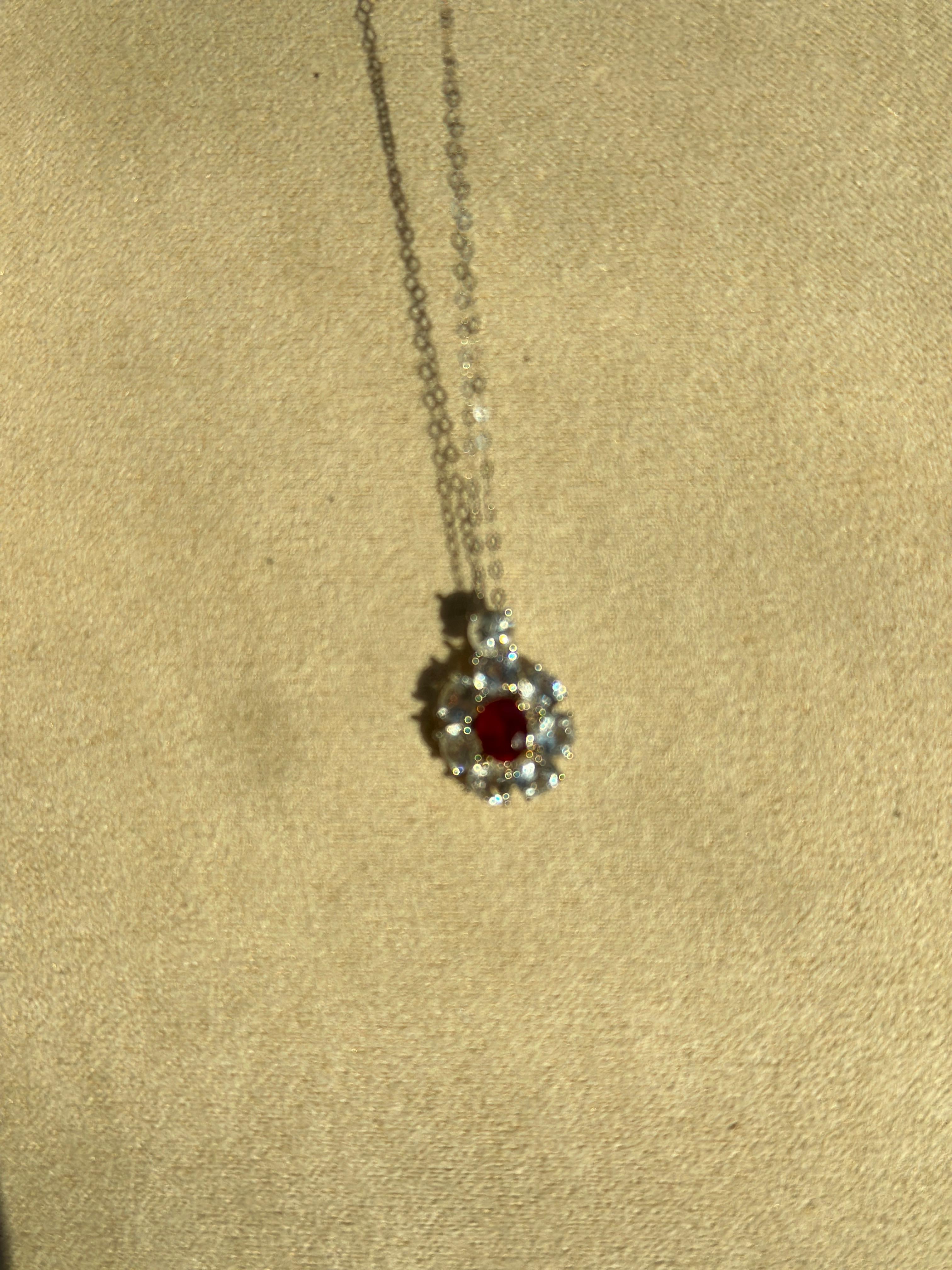 swarovski ruby necklace