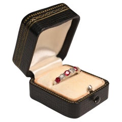 Ruby (Approx 0.9-Carats) & Diamond (Approx 0.60-Carats) Eternity Band, Platinum