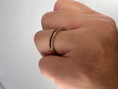 Ruby Band 14kt Yellow Gold Stunning Natural Rubies Wedding Band Stacking Ring