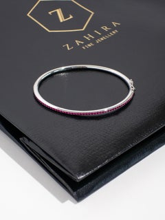 Ruby Bangle in 18k White Gold