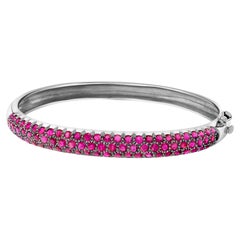 Ruby bangle in 18k white gold Ruby bangle in 18k white gold