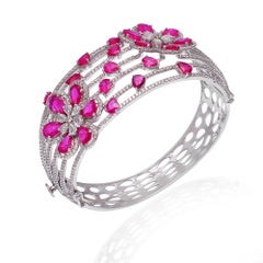 Bracelet jonc en or 18 carats avec diamants