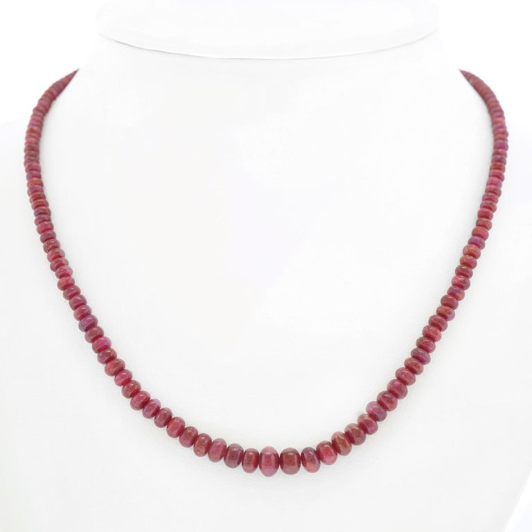 Ruby Bead Necklace at 1stDibs