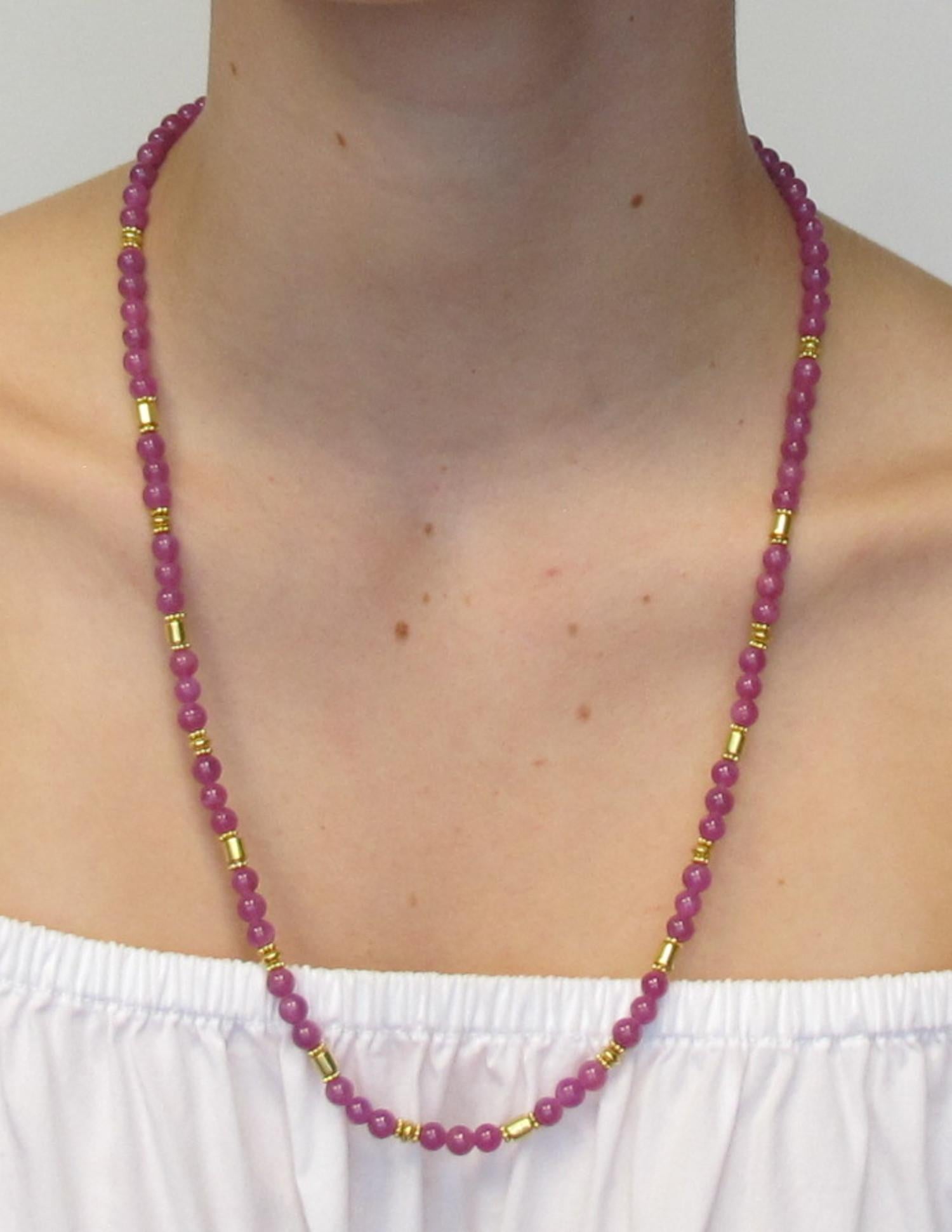 ruby beads necklace