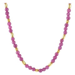 Ruby Beaded Necklace