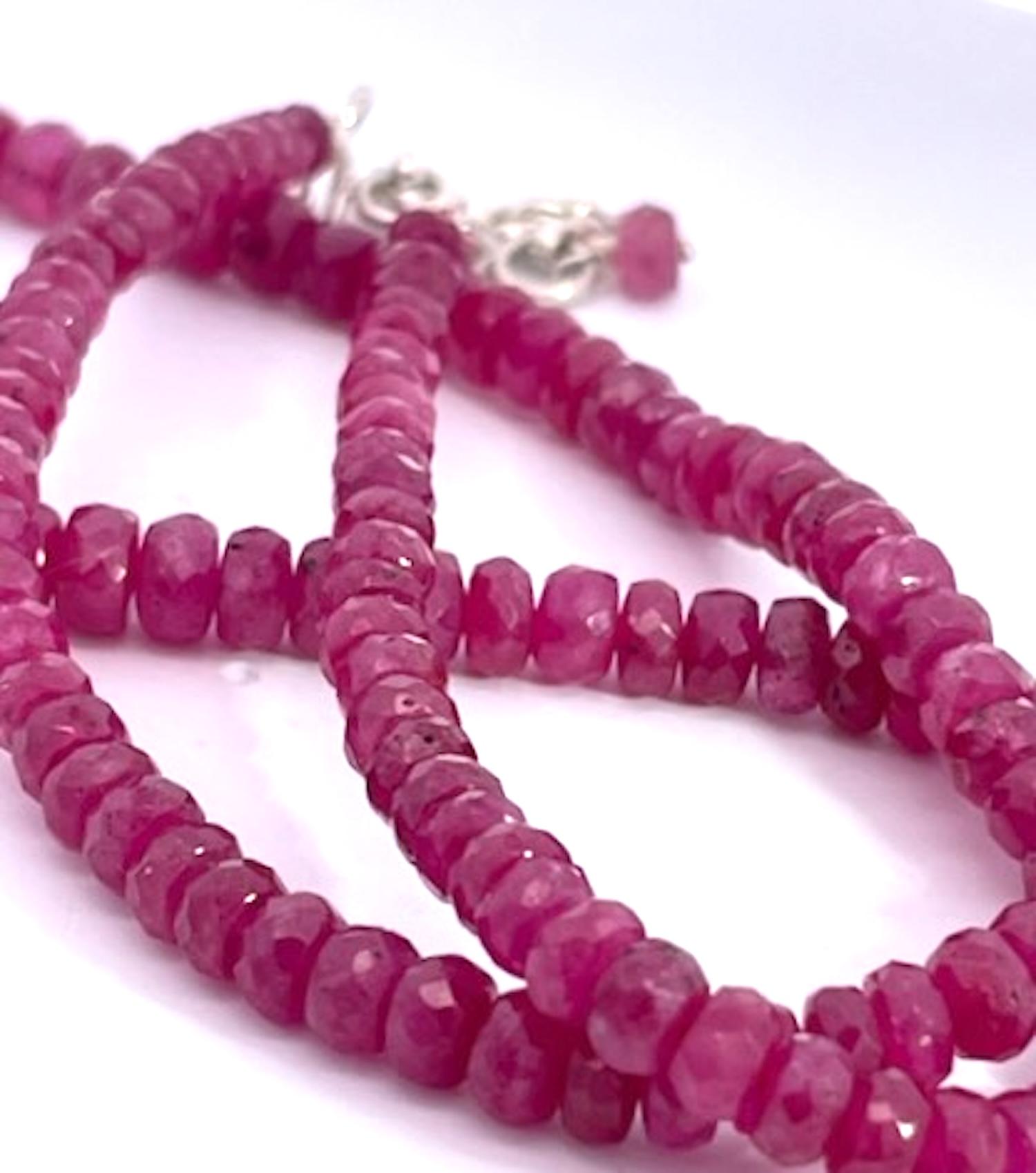 Ruby Beads On Silver - image 3