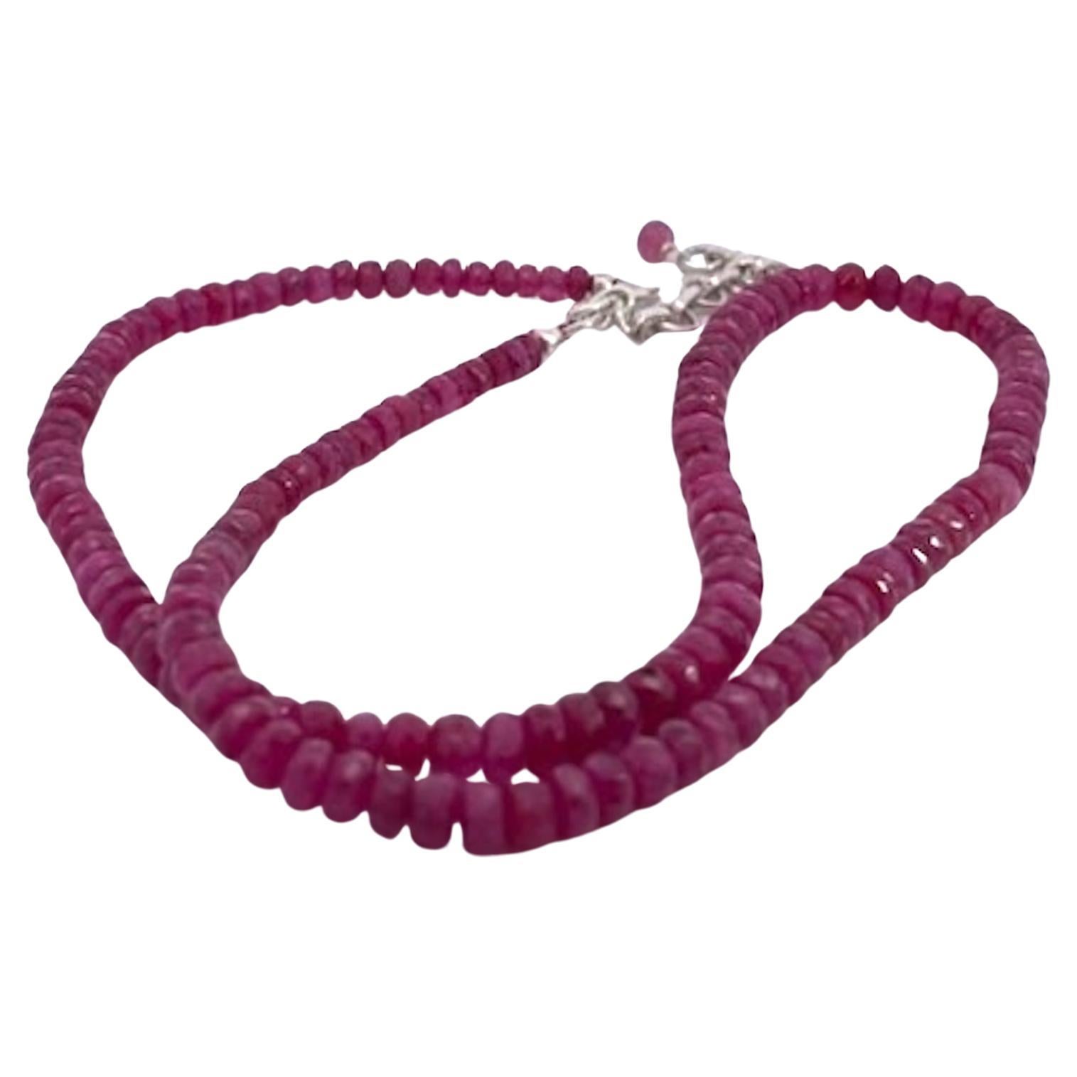 Ruby Beads On Silver - image 1