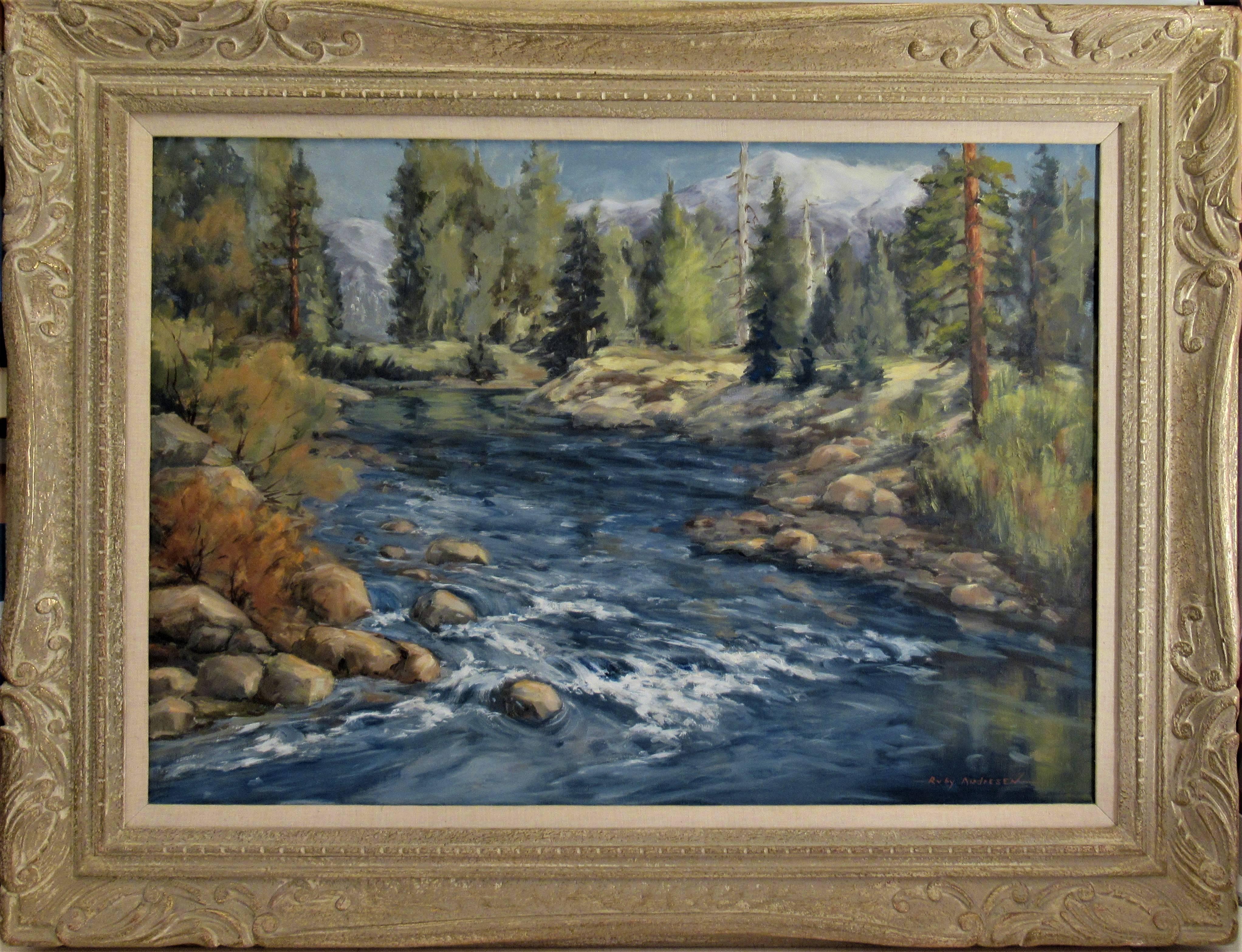 Ruby Bernice Hultgren Andresen Landscape Painting - Califonia Landscape with River