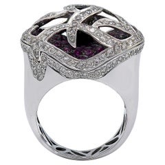 Spectra Fine Jewelry, Ruby Black Diamond Cocktail Ring