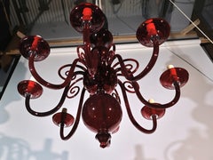 Ruby Bohemian Glass Chandelier