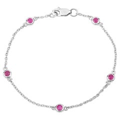 Rubin-Armband 0.64 Karat Sterling Silber