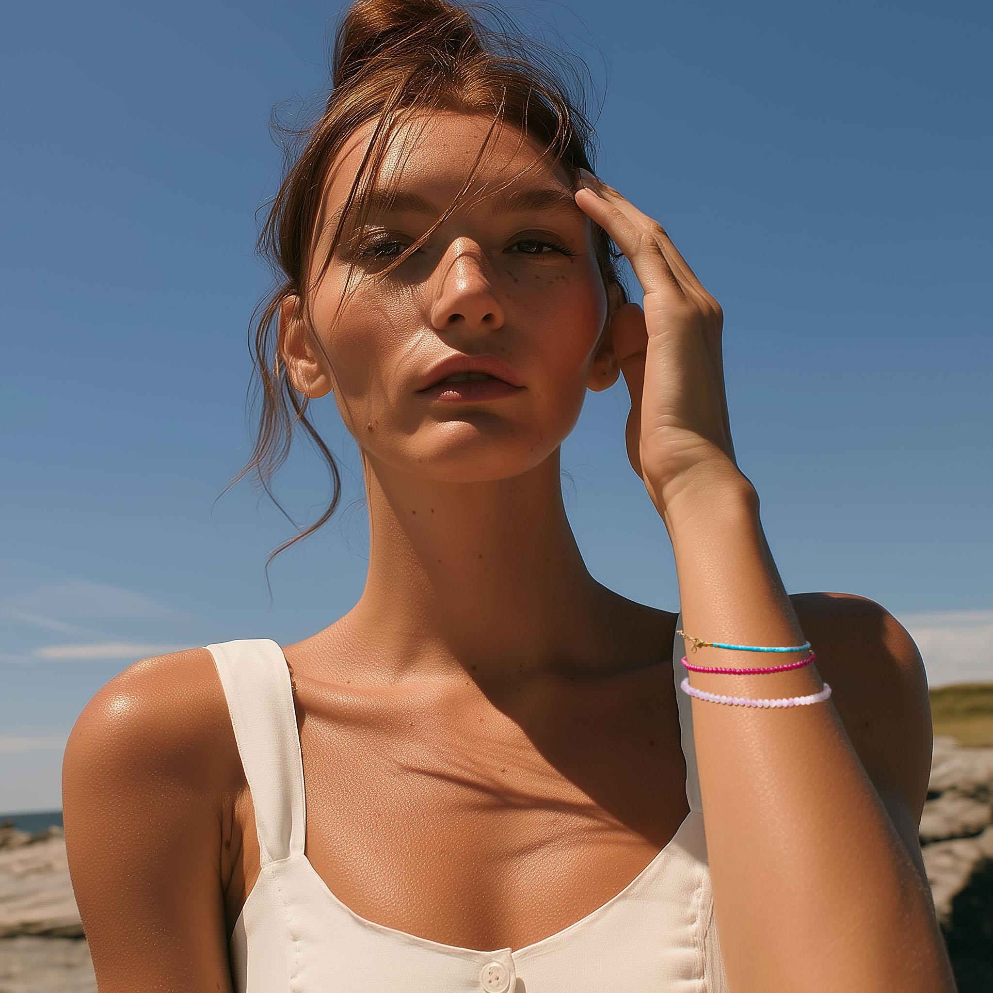 A vivid expression of strength and passion — this ruby bracelet radiates warmth in every facet. Saturated crimson stones catch the light with a subtle fire, bringing an instinctive boldness to even the most understated look.

Hand-strung with