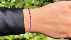Ruby Bracelet 3.12 Carats 14K White Gold