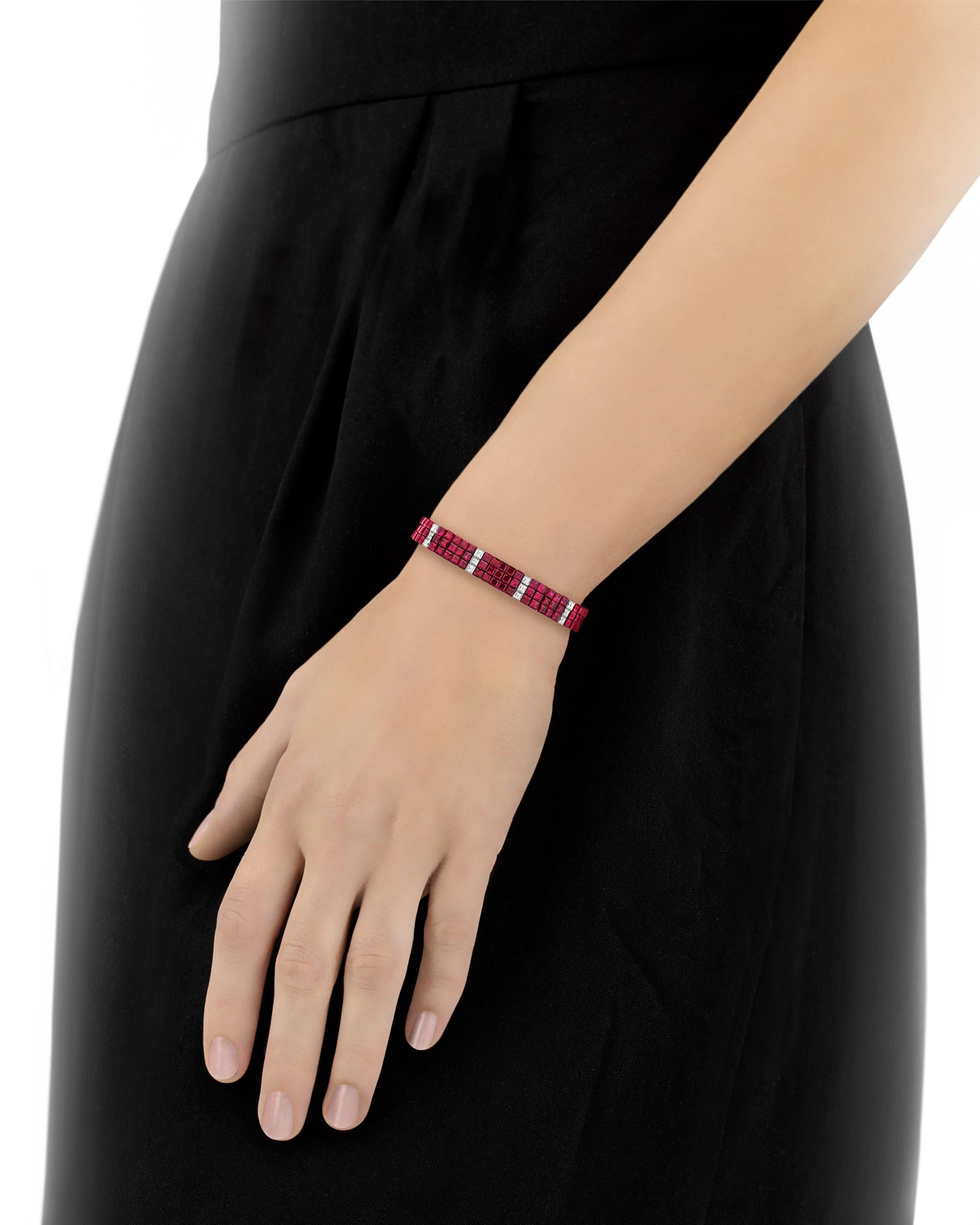 Modern Ruby Bracelet, 31.37 Carats